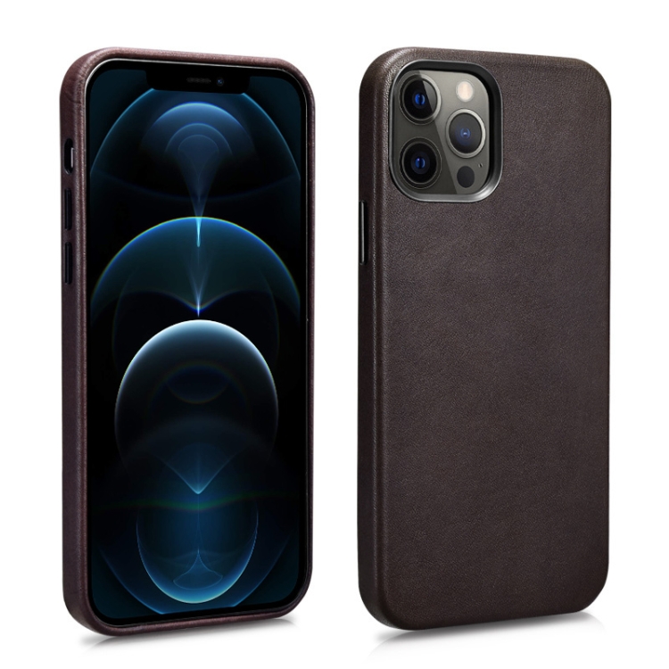 ICARER Crazy Horse Texture MagSafe Magnetic Four-coverage Cowhide Phone Case For iPhone 12 Pro Max(Coffee)
ICARER Crazy Horse Texture MagSafe Magnetic Four-coverage Cowhide Phone Case For iPhone 12 Pro Max(Coffee)