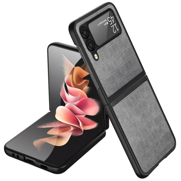 For Samsung Galaxy Z Flip3 5G Crocodile Texture Ultra-thin Folding Phone Case(Grey)
For Samsung Galaxy Z Flip3 5G Crocodile Texture Ultra-thin Folding Phone Case(Grey)