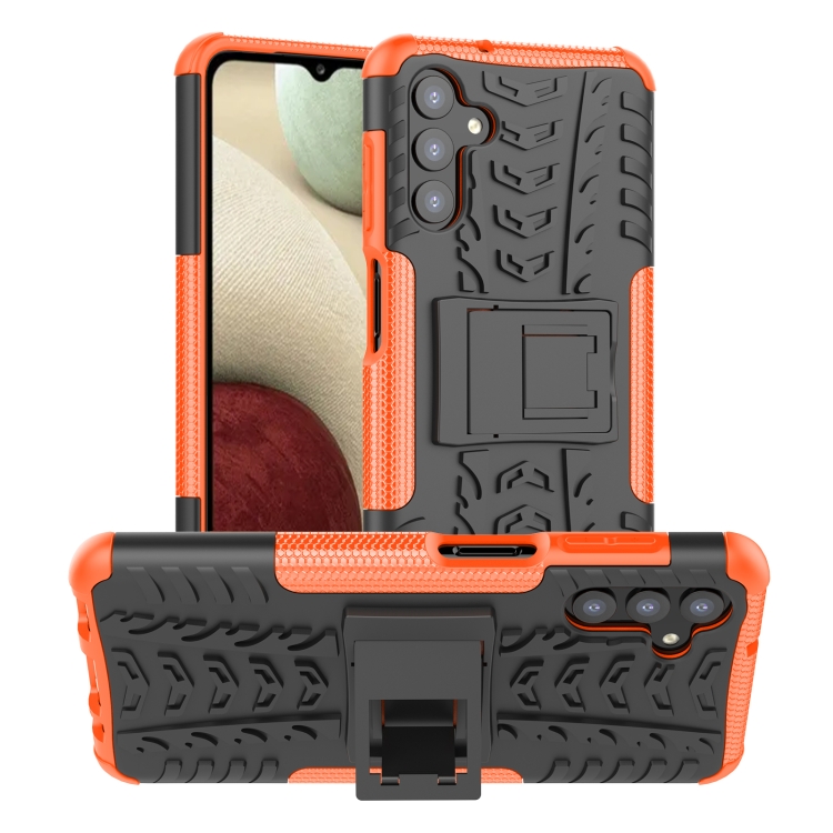 For Samsung Galaxy A13 5G Tire Texture Shockproof TPU+PC Phone Case with Holder(Orange)
For Samsung Galaxy A13 5G Tire Texture Shockproof TPU+PC Phone Case with Holder(Orange)