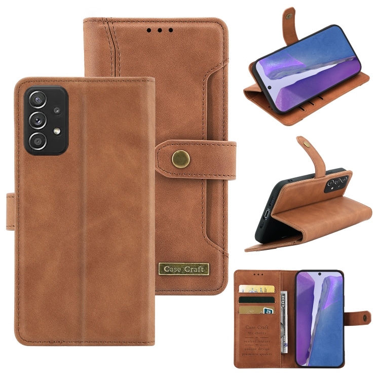 For Samsung Galaxy A52 Case Craft Multifunctional Horizontal Flip Leather Phone Case(Brown)
For Samsung Galaxy A52 Case Craft Multifunctional Horizontal Flip Leather Phone Case(Brown)