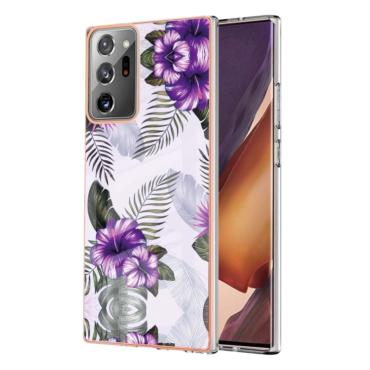 For Samsung Galaxy Note20 Ultra Electroplating IMD TPU Phone Case(Purple Flower)
For Samsung Galaxy Note20 Ultra Electroplating IMD TPU Phone Case(Purple Flower)