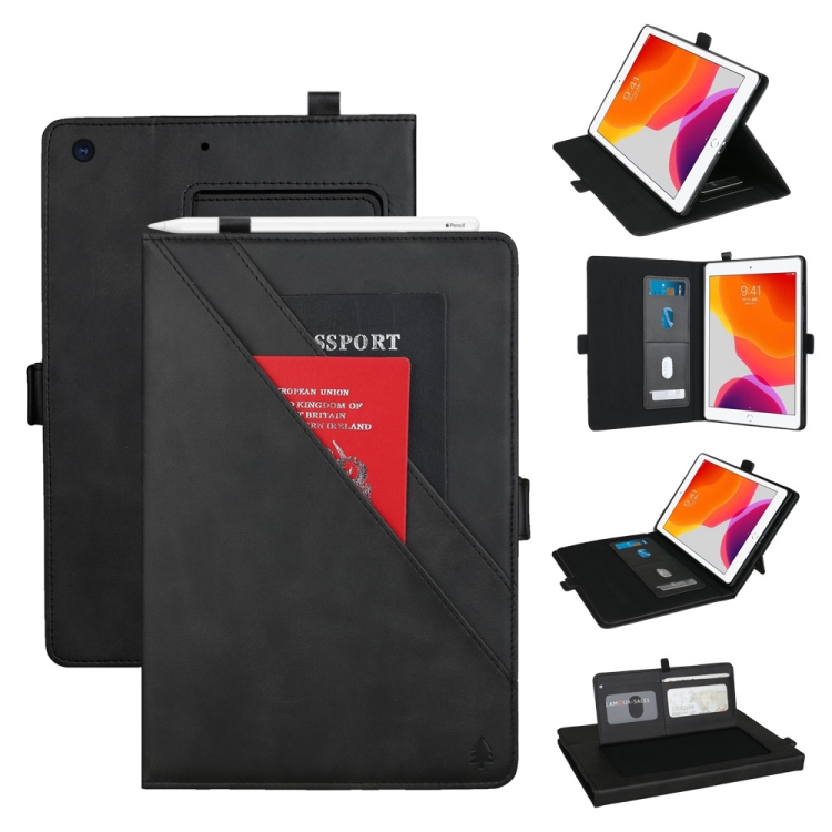 For iPad 10.2 inch (2019) Horizontal Flip Double Brackets PU Leather Case with Card Slots & Photo Frame & Pen Slot(Black)
For iPad 10.2 inch (2019) Horizontal Flip Double Brackets PU Leather Case with Card Slots & Photo Frame & Pen Slot(Black)