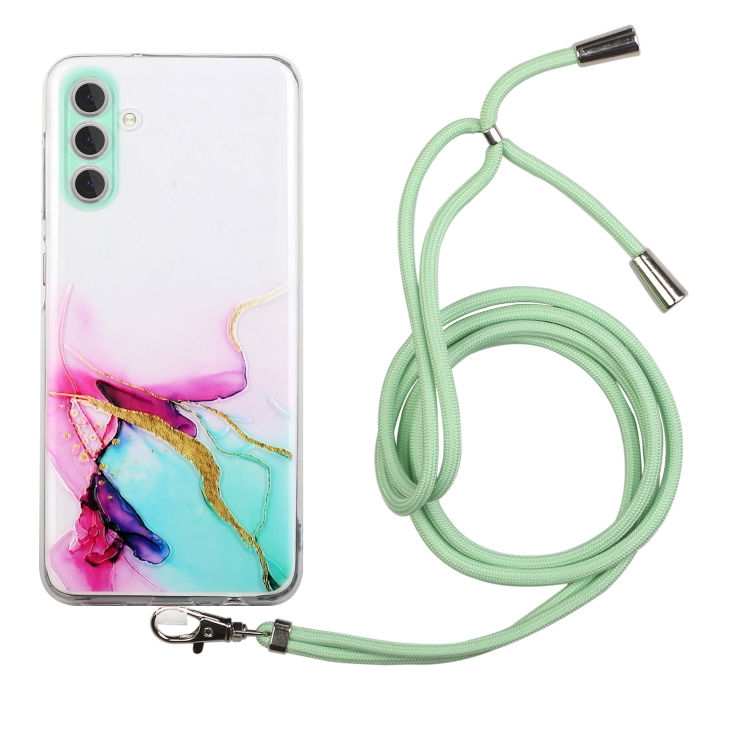 For Samsung Galaxy A13 5G Hollow Marble Pattern TPU Shockproof Phone Case with Neck Strap Rope(Green)
For Samsung Galaxy A13 5G Hollow Marble Pattern TPU Shockproof Phone Case with Neck Strap Rope(Green)