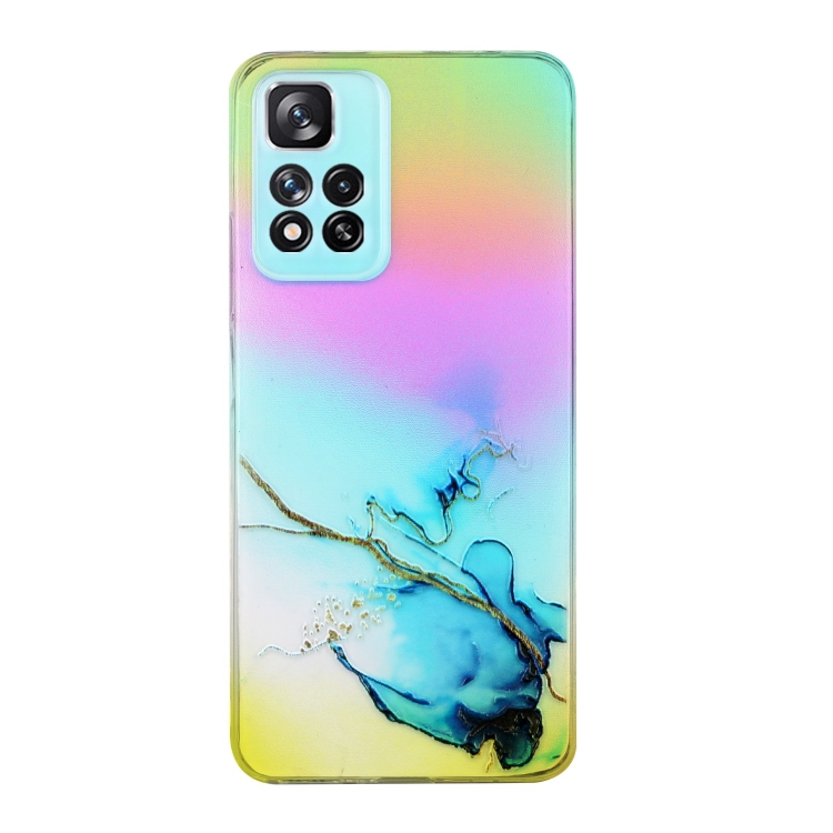 For Xiaomi Redmi Note 11 Pro Laser Marble Pattern Clear TPU Protective Phone Case(Blue)
For Xiaomi Redmi Note 11 Pro Laser Marble Pattern Clear TPU Protective Phone Case(Blue)