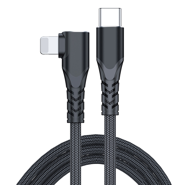 A6 PD 20W USB-C / Type-C to 8 Pin Elbow Mobile Phone Data Cable, Length:1m(Black)
A6 PD 20W USB-C / Type-C to 8 Pin Elbow Mobile Phone Data Cable, Length:1m(Black)