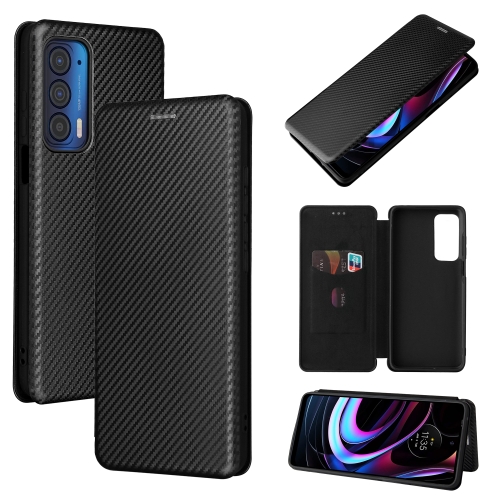 For Motorola Edge 2021 Carbon Fiber Texture Magnetic Leather Phone Case with Card Slot(Black)
For Motorola Edge 2021 Carbon Fiber Texture Magnetic Leather Phone Case with Card Slot(Black)