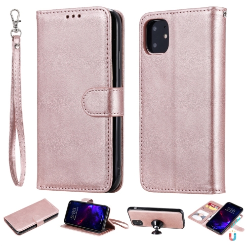 For iPhone 11 Solid Color Horizontal Flip Protective Case with Holder & Card Slots & Wallet & Photo Frame & Lanyard(Rose Gold)
For iPhone 11 Solid Color Horizontal Flip Protective Case with Holder & Card Slots & Wallet & Photo Frame & Lanyard(Rose Gold)