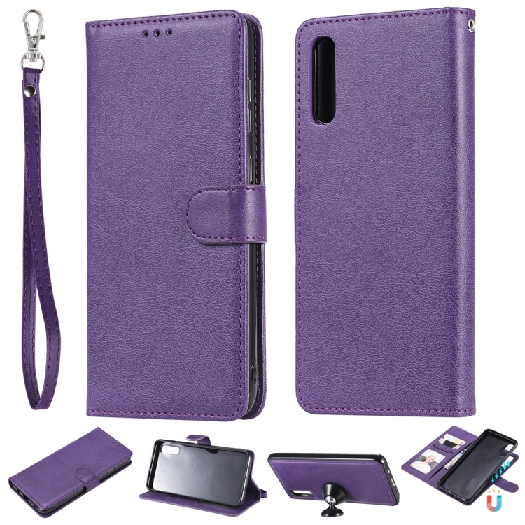 For Galaxy A70 Solid Color Horizontal Flip Protective Case with Holder & Card Slots & Wallet & Photo Frame & Lanyard(Purple)
For Galaxy A70 Solid Color Horizontal Flip Protective Case with Holder & Card Slots & Wallet & Photo Frame & Lanyard(Purple)