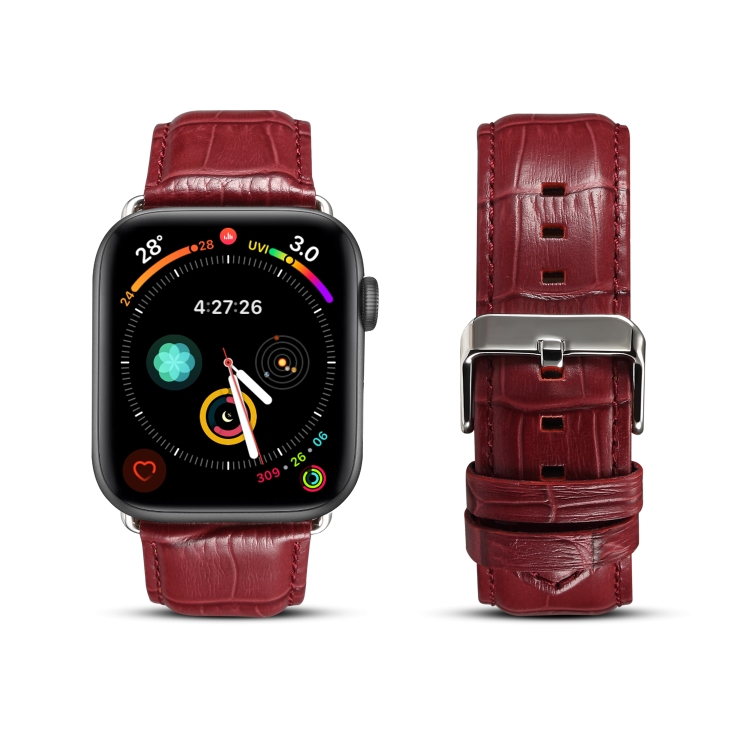 For Apple Watch Series 6 & SE & 5 & 4 40mm / 3 & 2 & 1 38mm Cowhide Crocodile Texture Strap Watchband(Red-brown)
For Apple Watch Series 6 & SE & 5 & 4 40mm / 3 & 2 & 1 38mm Cowhide Crocodile Texture Strap Watchband(Red-brown)