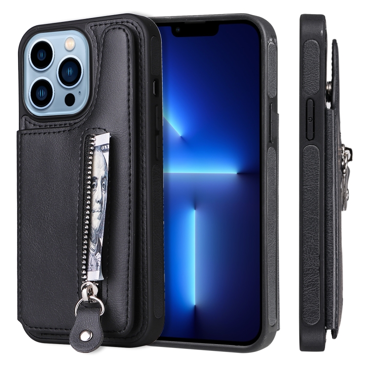Solid Color Double Buckle Zipper Shockproof Phone Case For iPhone 13 Pro(Black)
Solid Color Double Buckle Zipper Shockproof Phone Case For iPhone 13 Pro(Black)