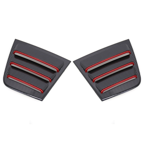 

SSW048-C-R Carbon Fiber Red Car Side Window Louvers Air Vent Scoop Shades Cover for Dodge Charger 2011-2021