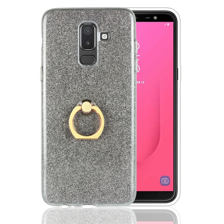 For Galaxy J8 (2018) Glittery Powder Shockproof TPU Protective Case with Ring Holder(Black)
For Galaxy J8 (2018) Glittery Powder Shockproof TPU Protective Case with Ring Holder(Black)