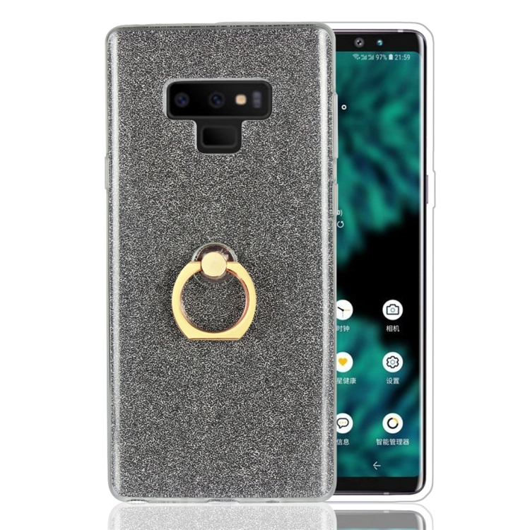For Galaxy Note 9 Glittery Powder Shockproof TPU Protective Case with Ring Holder(Black)
For Galaxy Note 9 Glittery Powder Shockproof TPU Protective Case with Ring Holder(Black)