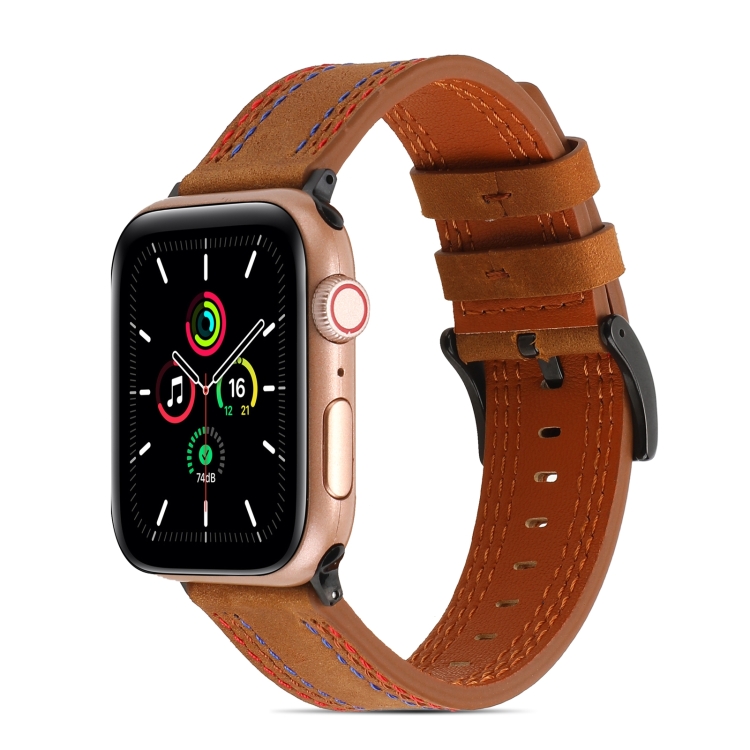 Sewing Matte Leather Watchband for Apple Watch Series 7 45mm / 6&SE&5&4 44mm / 3&2&1 42mm(Brown)
Sewing Matte Leather Watchband for Apple Watch Series 7 45mm / 6&SE&5&4 44mm / 3&2&1 42mm(Brown)