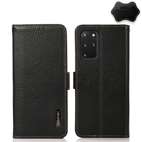 For Samsung Galaxy S20+ KHAZNEH Side-Magnetic Litchi Genuine Leather RFID Phone Case(Black)
For Samsung Galaxy S20+ KHAZNEH Side-Magnetic Litchi Genuine Leather RFID Phone Case(Black)