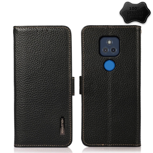 For Motorola Moto G Play 2021 KHAZNEH Side-Magnetic Litchi Genuine Leather RFID Case(Black)
For Motorola Moto G Play 2021 KHAZNEH Side-Magnetic Litchi Genuine Leather RFID Case(Black)