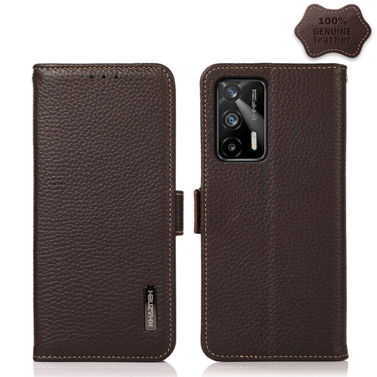 For OPPO Realme GT 5G KHAZNEH Side-Magnetic Litchi Genuine Leather RFID Case(Brown)
For OPPO Realme GT 5G KHAZNEH Side-Magnetic Litchi Genuine Leather RFID Case(Brown)