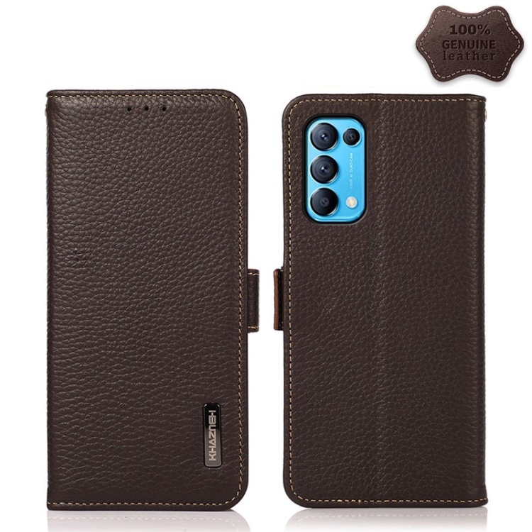 For OPPO Reno5 5G / Find X3 Lite KHAZNEH Side-Magnetic Litchi Genuine Leather RFID Case(Brown)
For OPPO Reno5 5G / Find X3 Lite KHAZNEH Side-Magnetic Litchi Genuine Leather RFID Case(Brown)
