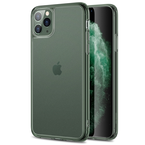 For iPhone 11 Pro ESR Ice Shield Serie 9H Frosted Tempered Glass Back Case Cover + Soft Silicone Bumper(Dark Green)
For iPhone 11 Pro ESR Ice Shield Serie 9H Frosted Tempered Glass Back Case Cover + Soft Silicone Bumper(Dark Green)