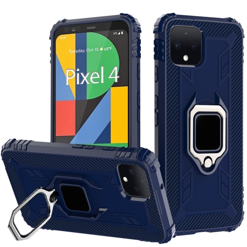 For Google Pixel 4 Carbon Fiber Protective Case with 360 Degree Rotating Ring Holder(Blue)
For Google Pixel 4 Carbon Fiber Protective Case with 360 Degree Rotating Ring Holder(Blue)