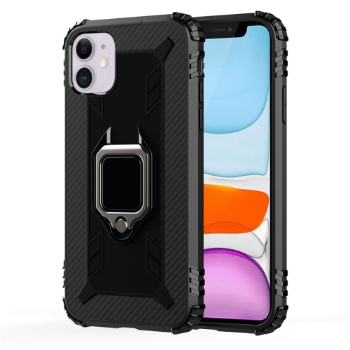 For iPhone 11 Carbon Fiber Protective Case with 360 Degree Rotating Ring Holder(Black)
For iPhone 11 Carbon Fiber Protective Case with 360 Degree Rotating Ring Holder(Black)