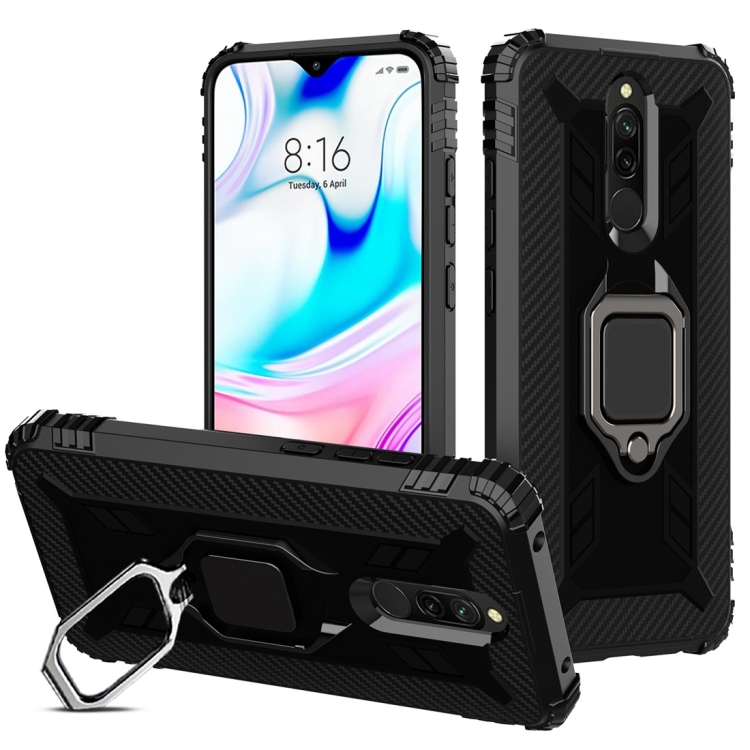 For Xiaomi Redmi 8 Carbon Fiber Protective Case with 360 Degree Rotating Ring Holder(Black)
For Xiaomi Redmi 8 Carbon Fiber Protective Case with 360 Degree Rotating Ring Holder(Black)