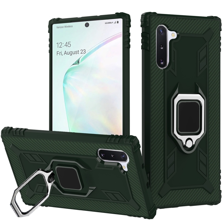 For Galaxy Note 10 Carbon Fiber Protective Case with 360 Degree Rotating Ring Holder(Green)
For Galaxy Note 10 Carbon Fiber Protective Case with 360 Degree Rotating Ring Holder(Green)