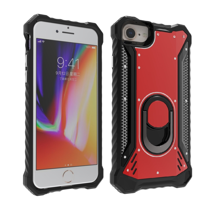 For iPhone 6 & 6s / 7 & 8 Tank Shockproof Metal + TPU + PC Combination Case with Ring Holder(Red Black)
For iPhone 6 & 6s / 7 & 8 Tank Shockproof Metal + TPU + PC Combination Case with Ring Holder(Red Black)