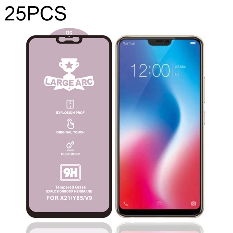 For Vivo V9 25 PCS 9H HD Large Arc High Alumina Full Screen Tempered Glass Film
For Vivo V9 25 PCS 9H HD Large Arc High Alumina Full Screen Tempered Glass Film