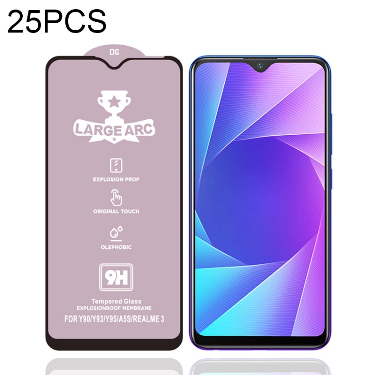 For Vivo Y95 25 PCS 9H HD Large Arc High Alumina Full Screen Tempered Glass Film
For Vivo Y95 25 PCS 9H HD Large Arc High Alumina Full Screen Tempered Glass Film