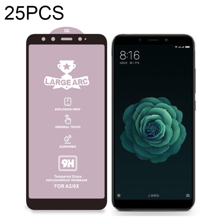 25 PCS 9H HD Large Arc High Alumina Full Screen Tempered Glass Film for Xiaomi Mi 6X
25 PCS 9H HD Large Arc High Alumina Full Screen Tempered Glass Film for Xiaomi Mi 6X