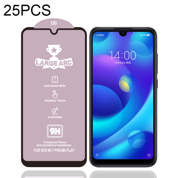 25 PCS 9H HD Large Arc High Alumina Full Screen Tempered Glass Film for Xiaomi Mi Play
25 PCS 9H HD Large Arc High Alumina Full Screen Tempered Glass Film for Xiaomi Mi Play