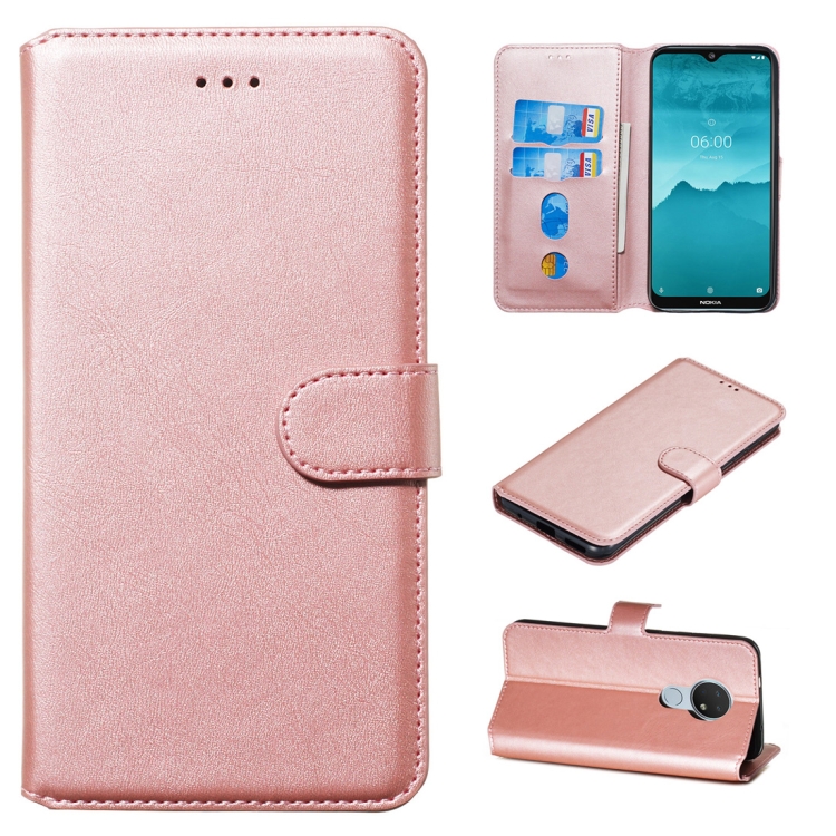 For Nokia 6.2 / Nokia 7.2 Classic Calf Texture Horizontal Flip PU Leather Case, with Holder & Card Slots & Wallet(Rose Gold)
For Nokia 6.2 / Nokia 7.2 Classic Calf Texture Horizontal Flip PU Leather Case, with Holder & Card Slots & Wallet(Rose Gold)