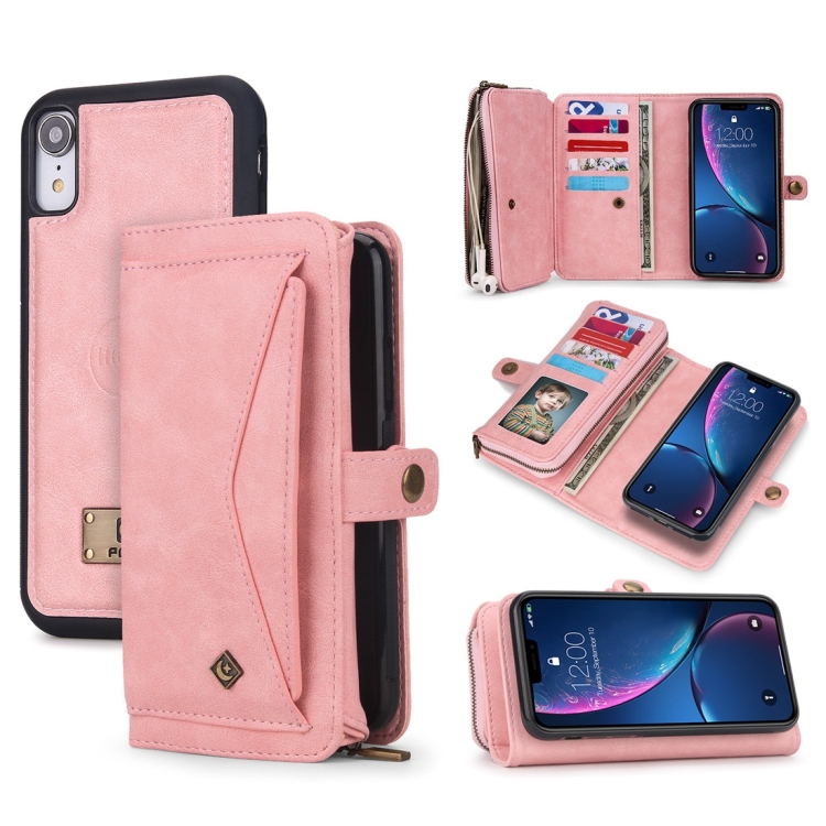For iPhone XR POLA Multi-function TPU + PC Magnetic Horizontal Flip Leather Case with Holder & Card Slots & Wallet & Photo Frame(Pink)
For iPhone XR POLA Multi-function TPU + PC Magnetic Horizontal Flip Leather Case with Holder & Card Slots & Wallet & Photo Frame(Pink)