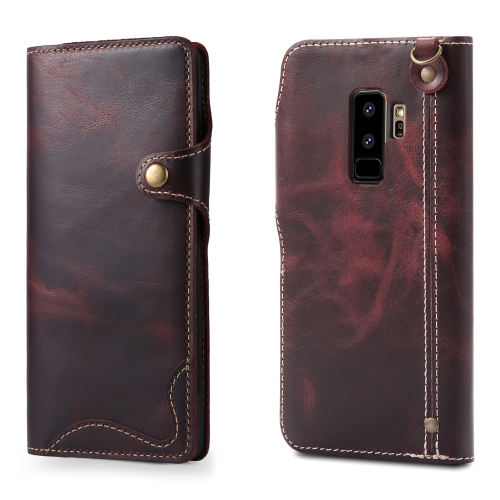 For Galaxy S9 Plus Denior Oil Wax Cowhide Magnetic Button Horizontal Flip Leather Case with Card Slots & Wallet(Dark Red)
For Galaxy S9 Plus Denior Oil Wax Cowhide Magnetic Button Horizontal Flip Leather Case with Card Slots & Wallet(Dark Red)