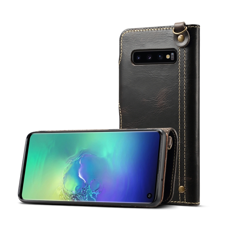 For Galaxy S10 Denior Oil Wax Cowhide Magnetic Button Horizontal Flip Leather Case with Card Slots & Wallet(Black)
For Galaxy S10 Denior Oil Wax Cowhide Magnetic Button Horizontal Flip Leather Case with Card Slots & Wallet(Black)
