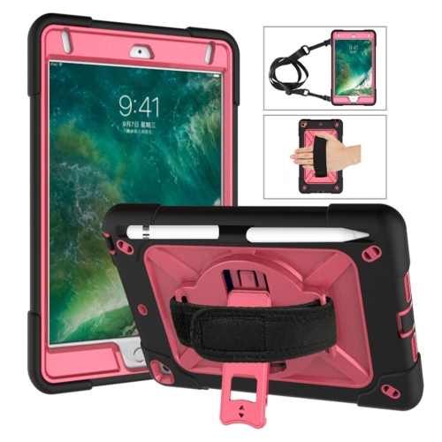 For iPad Mini 5 / 4 Contrast Color Silicone + PC Combination Case with Holder(Black + Rose Red)
For iPad Mini 5 / 4 Contrast Color Silicone + PC Combination Case with Holder(Black + Rose Red)