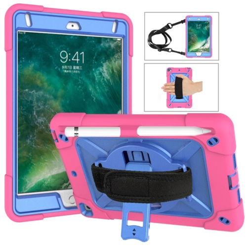 For iPad Mini 5 / 4 Contrast Color Silicone + PC Combination Case with Holder(Rose Red + Blue)
For iPad Mini 5 / 4 Contrast Color Silicone + PC Combination Case with Holder(Rose Red + Blue)