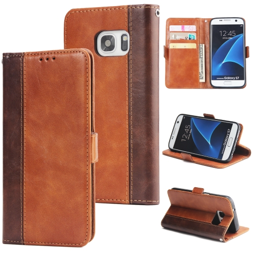 For Galaxy S7 Retro Texture Contrast Color Splicing Horizontal Flip TPU + PU Leather Case with Card Slots & Holder & Wallet(Brown)
For Galaxy S7 Retro Texture Contrast Color Splicing Horizontal Flip TPU + PU Leather Case with Card Slots & Holder & Wallet(Brown)