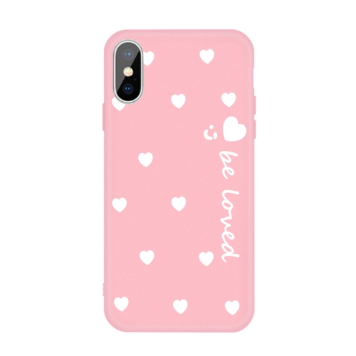 For iPhone XS / X Smiling Face Multiple Love-hearts Pattern Colorful Frosted TPU Phone Protective Case(Pink)
For iPhone XS / X Smiling Face Multiple Love-hearts Pattern Colorful Frosted TPU Phone Protective Case(Pink)