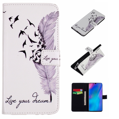 For Huawei P30 Pro Embossed Coloured Drawing Pattern Horizontal Flip Leather Case with Holder & Card Slots & Wallet(Feather)
For Huawei P30 Pro Embossed Coloured Drawing Pattern Horizontal Flip Leather Case with Holder & Card Slots & Wallet(Feather)