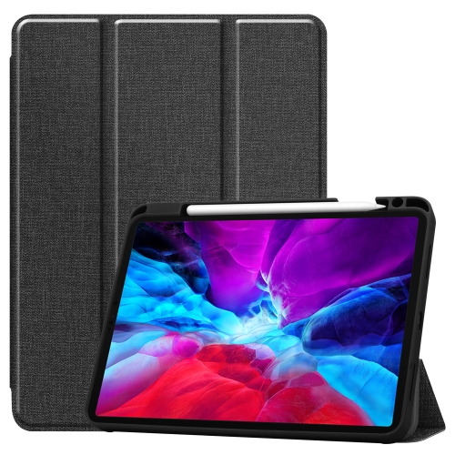 For iPad Pro 12.9 inch 2020 Fabric Denim TPU Smart Tablet Leather Case with Sleep Function & Tri-Fold Bracket & Pen Slot(Black)
For iPad Pro 12.9 inch 2020 Fabric Denim TPU Smart Tablet Leather Case with Sleep Function & Tri-Fold Bracket & Pen Slot(Black)