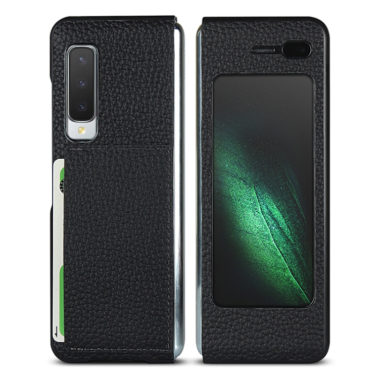 For Galaxy Fold / W2020 Shockproof Full Coverage Litchi Texture Genuine Leather Case with Card Slot(Black)
For Galaxy Fold / W2020 Shockproof Full Coverage Litchi Texture Genuine Leather Case with Card Slot(Black)