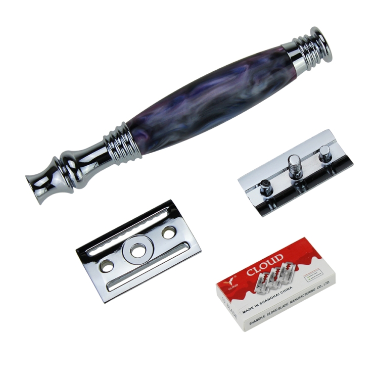 AS-11 Men Shaving Kit Double Edge Safety Razor Stand Blade Set(Purple Grey Resin)
AS-11 Men Shaving Kit Double Edge Safety Razor Stand Blade Set(Purple Grey Resin)