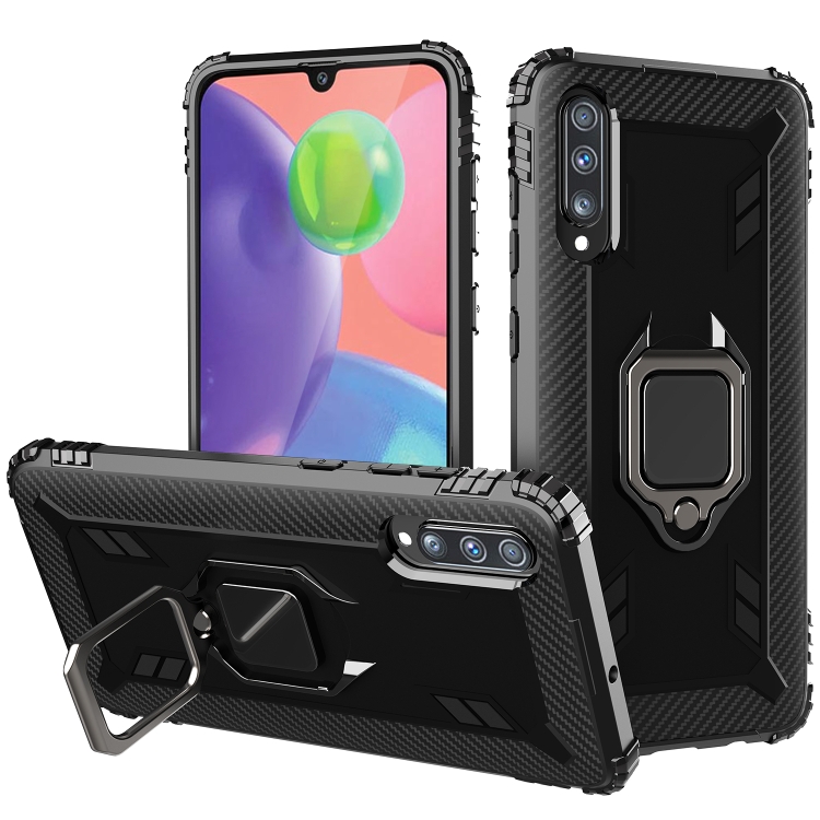 For Galaxy A70 Carbon Fiber Protective Case with 360 Degree Rotating Ring Holder(Black)
For Galaxy A70 Carbon Fiber Protective Case with 360 Degree Rotating Ring Holder(Black)