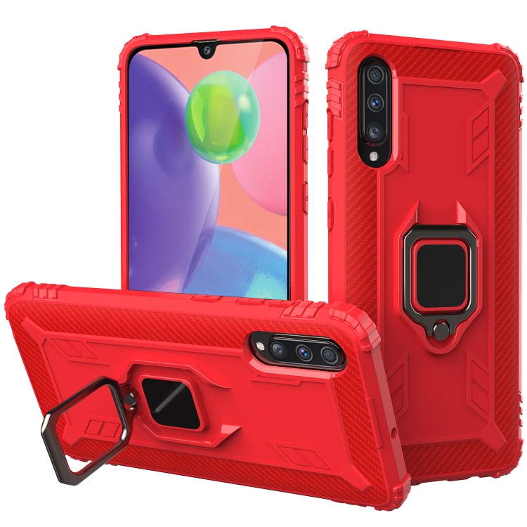 For Galaxy A70s Carbon Fiber Protective Case with 360 Degree Rotating Ring Holder(Red)
For Galaxy A70s Carbon Fiber Protective Case with 360 Degree Rotating Ring Holder(Red)