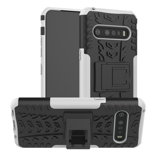 For LG V60 ThinQ Tire Texture Shockproof TPU+PC Protective Case with Holder(White)
For LG V60 ThinQ Tire Texture Shockproof TPU+PC Protective Case with Holder(White)