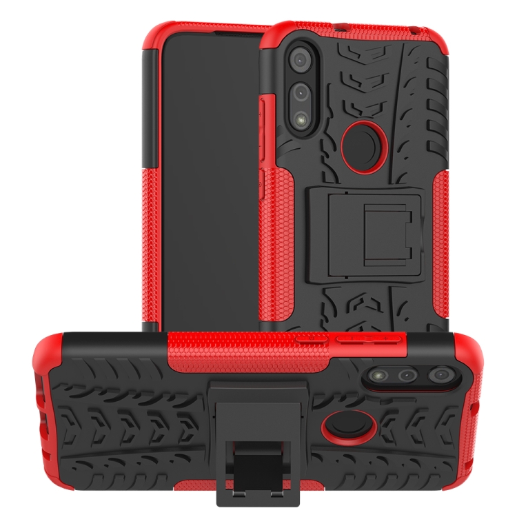 For Motorola Moto E (2020) Tire Texture Shockproof TPU+PC Protective Case with Holder(Red)
For Motorola Moto E (2020) Tire Texture Shockproof TPU+PC Protective Case with Holder(Red)
