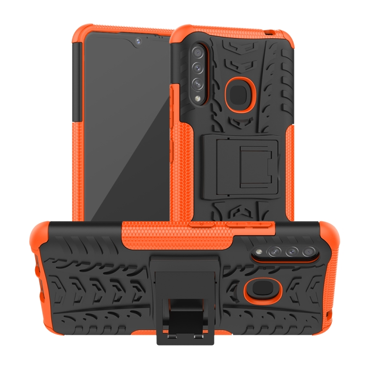 For Galaxy A70e Tire Texture Shockproof TPU+PC Protective Case with Holder(Orange)
For Galaxy A70e Tire Texture Shockproof TPU+PC Protective Case with Holder(Orange)