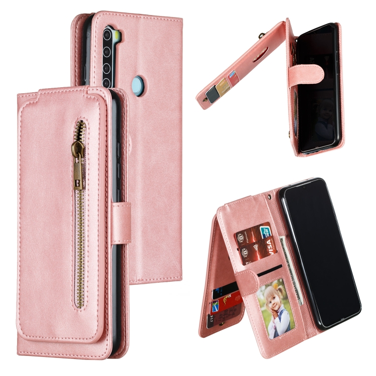 For Xiaomi Redmi Note 8 Nine Card Zipper Bag Horizontal Flip Leather Case With Holder & Card Slots & Frame(Rose Gold)
For Xiaomi Redmi Note 8 Nine Card Zipper Bag Horizontal Flip Leather Case With Holder & Card Slots & Frame(Rose Gold)